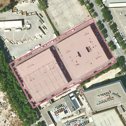 Vista aérea del bien 1: Nave industrial, Barcelona