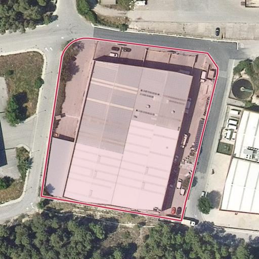 Vista aérea del bien 2: Nave industrial, Sant Vicenç de Castellet