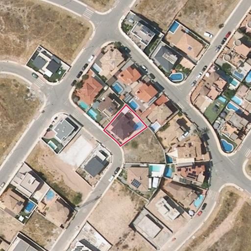 Vista aérea del bien 1: Vivienda, Peligros