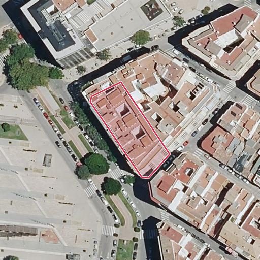 Vista aérea del bien 1: Vivienda, Alzira