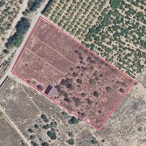 Vista aérea del bien 1: Finca rústica, Llaurí