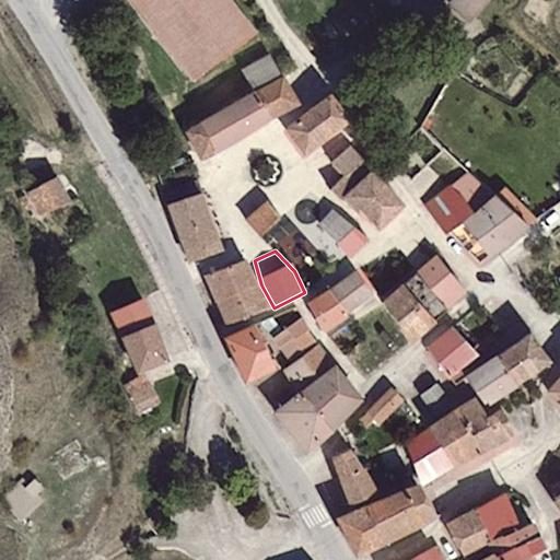 Vista aérea del bien 1: Vivienda, Cueva de Cardiel (ayuntamiento de Valle de Oca)