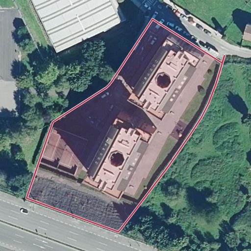 Vista aérea del bien 1: Vivienda, Oviedo