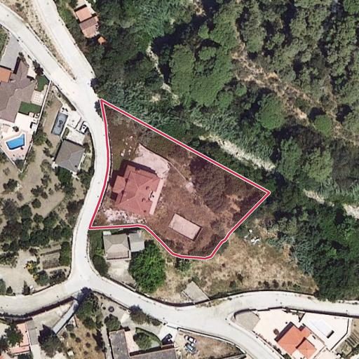 Vista aérea del bien 1: Solar, Alforja
