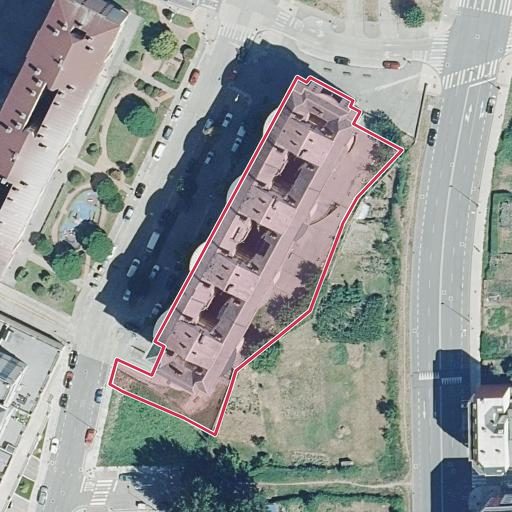 Vista aérea del bien 1: Vivienda, Lugo