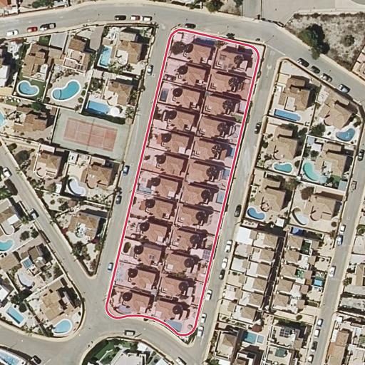 Vista aérea del bien 1: Vivienda, San Miguel de Salinas
