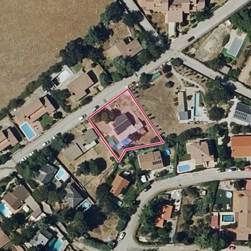 Vista aérea del bien 1: Vivienda, Robledo de Chavela