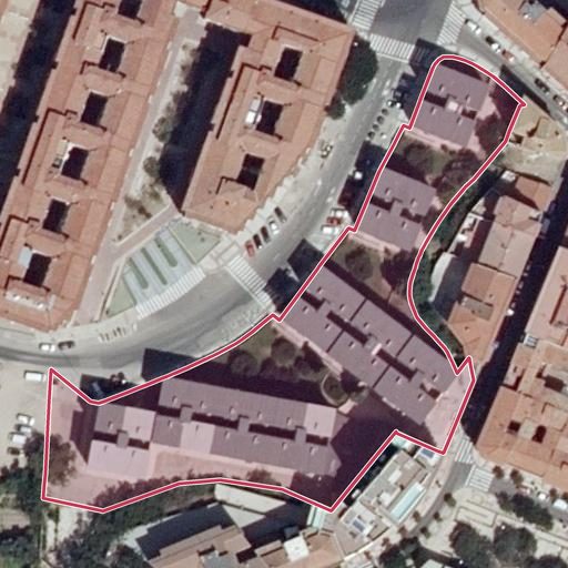 Vista aérea del bien 1: Vivienda, Zaragoza