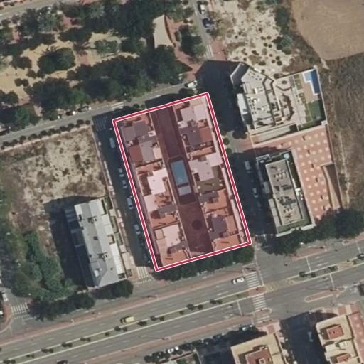 Vista aérea del bien 1: Vivienda, Murcia