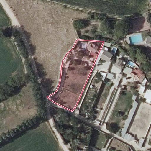 Vista aérea del bien 1: Finca rústica, Zaragoza