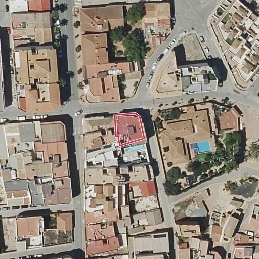 Vista aérea del bien 1: Vivienda, San Miguel de Salinas