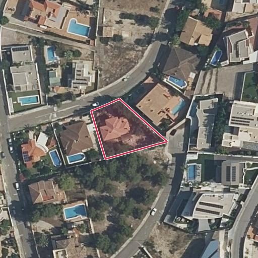 Vista aérea del bien 1: Vivienda, Murcia