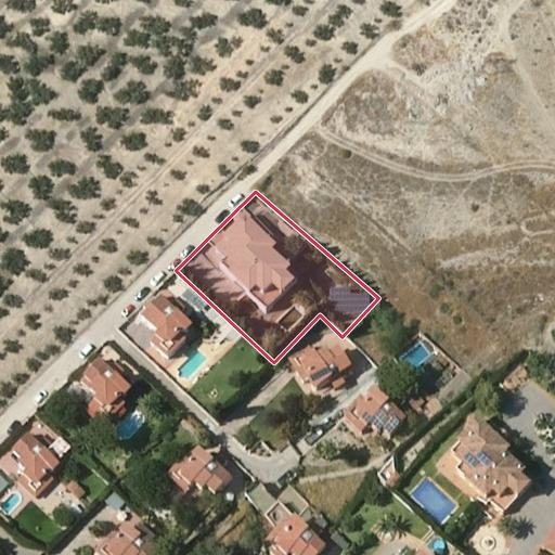 Vista aérea del bien 1: Vivienda, La Guardia