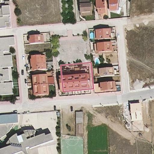 Vista aérea del bien 1: Vivienda, Valderrobres