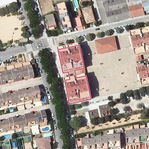 Vista aérea del bien 1: Vivienda, Palau-solitá i Plegamans