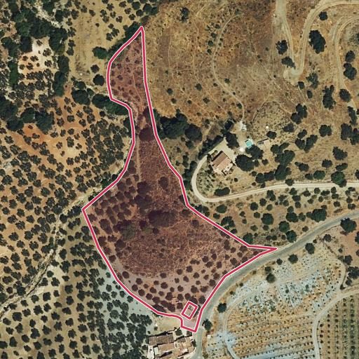 Vista aérea del bien 1: Finca rústica, Álora