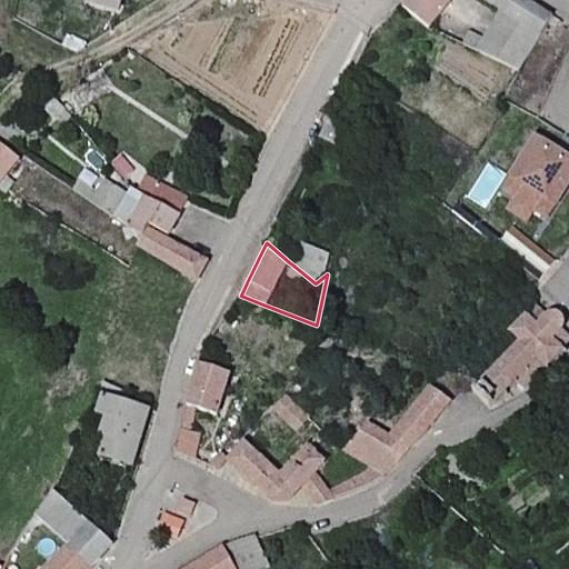 Vista aérea del bien 1: Vivienda, Santibañez del Porma