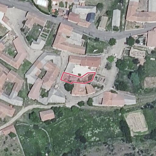 Vista aérea del bien 1: Vivienda, Lago de Omaña
