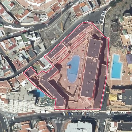 Foto aérea de la subasta en Santiago del Teide