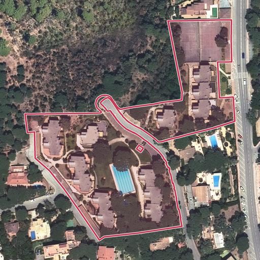 Foto aérea de la subasta en Calella de Palafrugell
